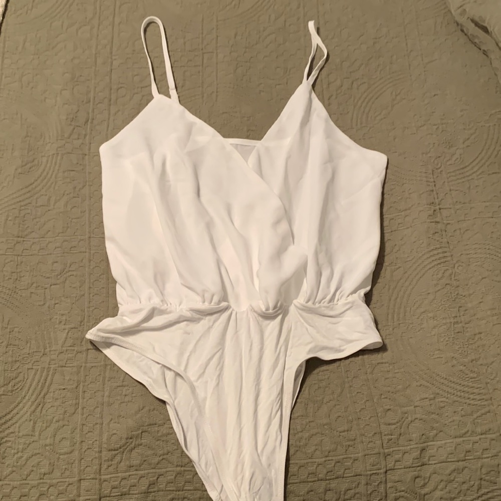 SHEIN bodysuit, white, size L